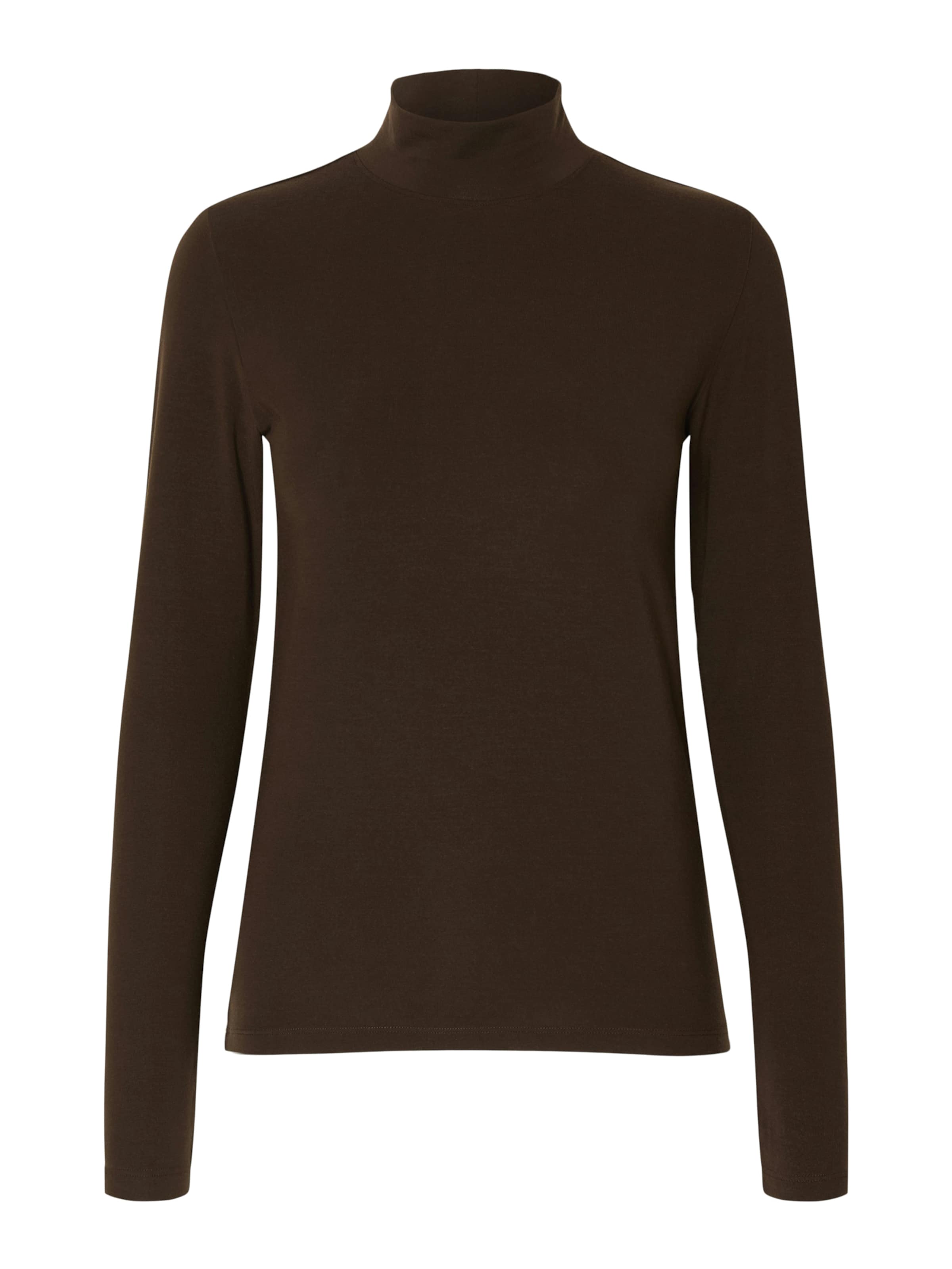 SELECTED Tričko 'Manja' – hnědá: přední strana