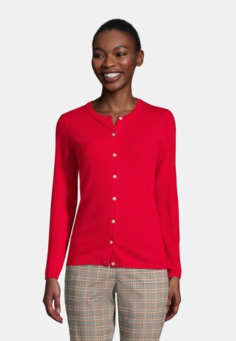 Lands‘ End Knit Cardigan in Red: front