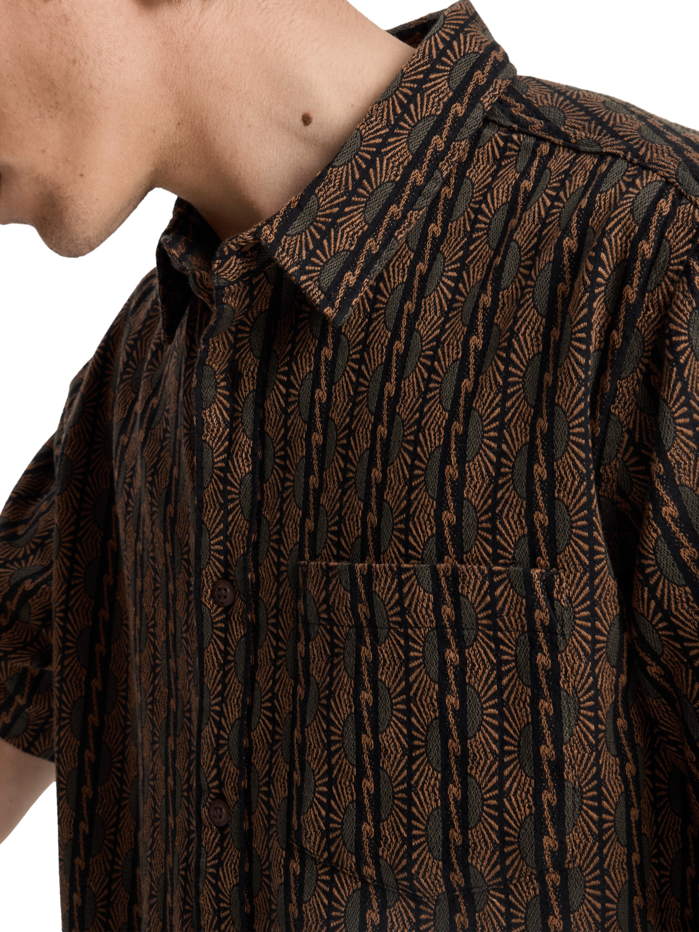 QUIKSILVER Regular fit Shirt 'Horizons' in Brown