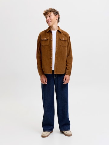 Jack & Jones Junior Средняя посадка Рубашка 'EREGENT' в Коричневый