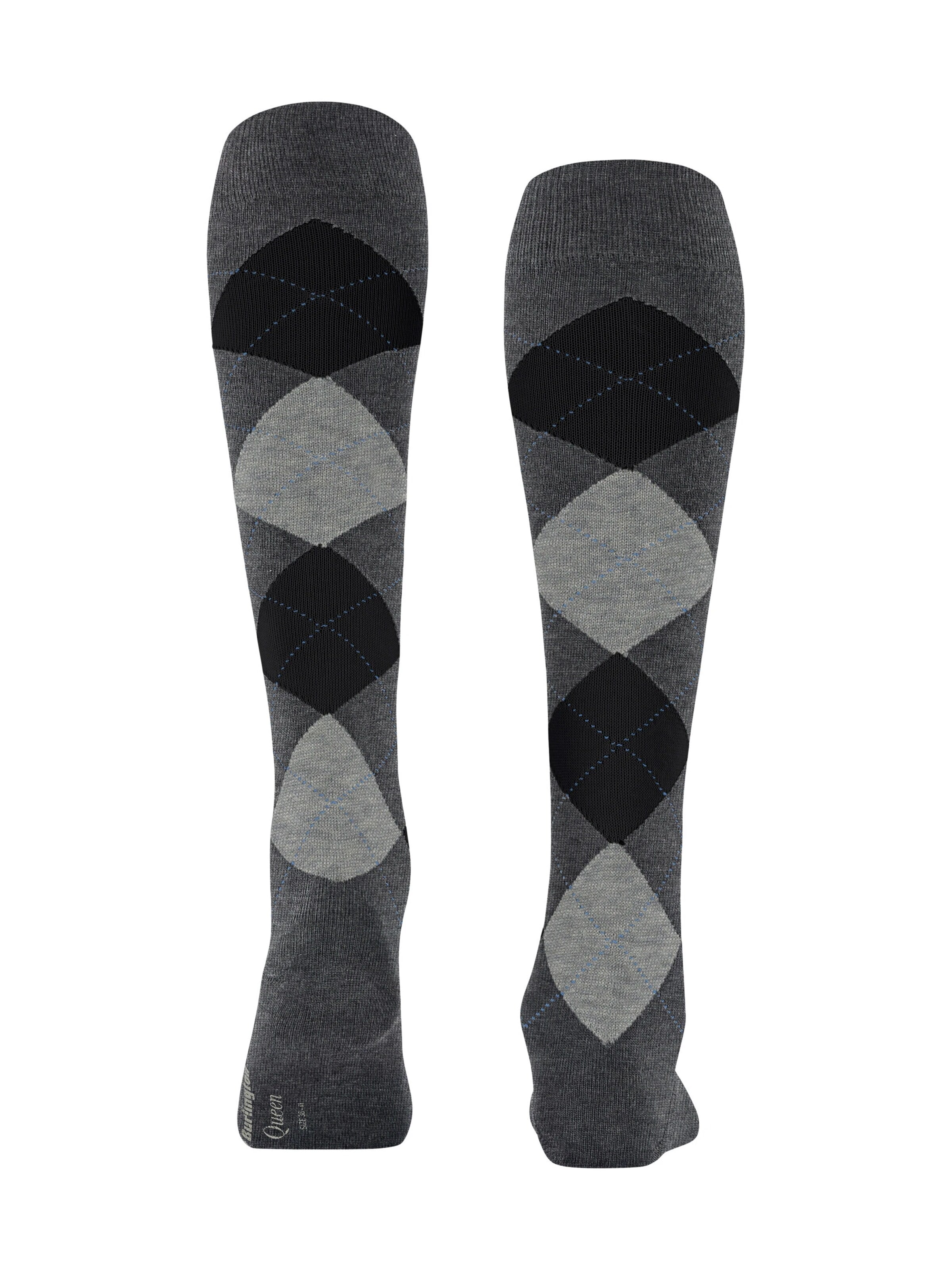 BURLINGTON Over the Knee Socks 'Queen' in Grey