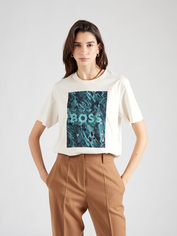 BOSS Shirt 'Elpha' in Wit: voorkant