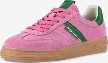 Tamaris Низкие кроссовки в Ярко-розовый: спереди