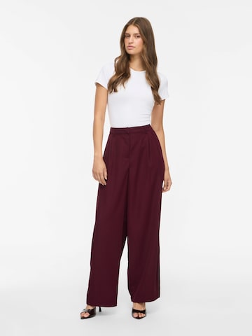 VILA - Barrel Pantalón plisado 'VILee' en rojo