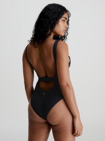 Calvin Klein Swimwear Bustier Badpak in Zwart