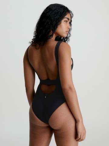 Calvin Klein SwimwearBustier Jednodijelni kupaći kostim - crna boja