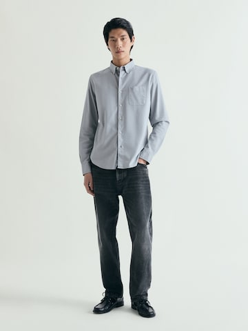 Scalpers Regular fit Button Up Shirt 'Beach Oxford' in Grey: front