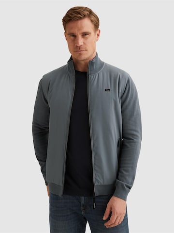 Giacchetta 'Cardigan in cotton/modal with zipper closure' di VANGUARD in blu: frontale