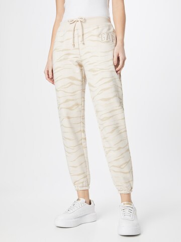 GAP Tapered Broek in Beige: voorkant