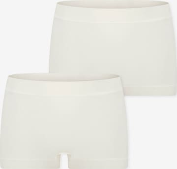 SCHIESSER Skinny Shorts ' Unique Cotton ' in Weiß: Vorderseite