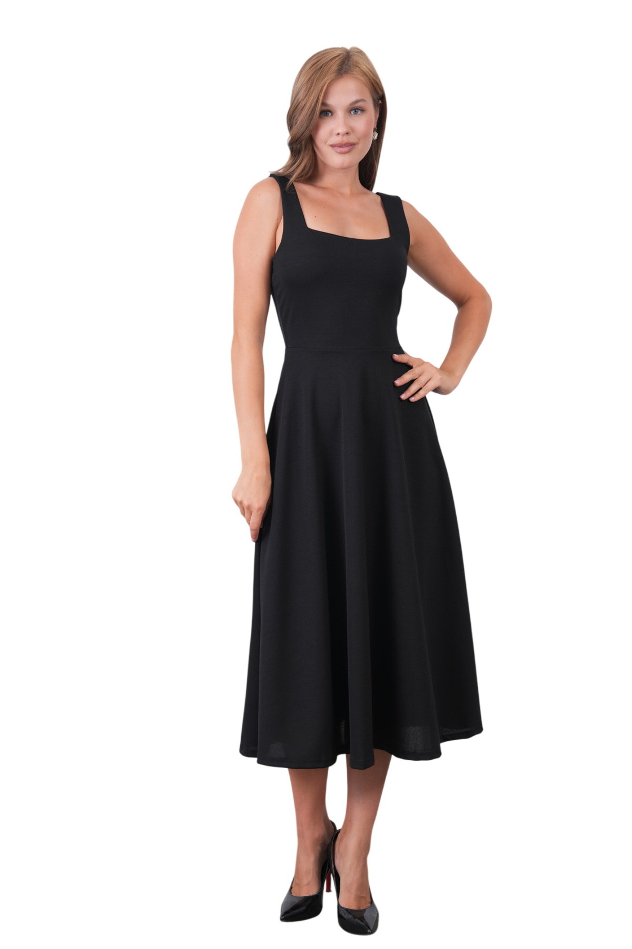 WOMAN VISION Kleid in Schwarz: Vorderseite