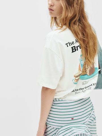 Pull&Bear Tričko - Biela