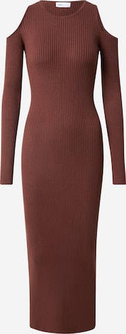 ABOUT YOU x Millane Knit dress 'Miley' in Brown: front