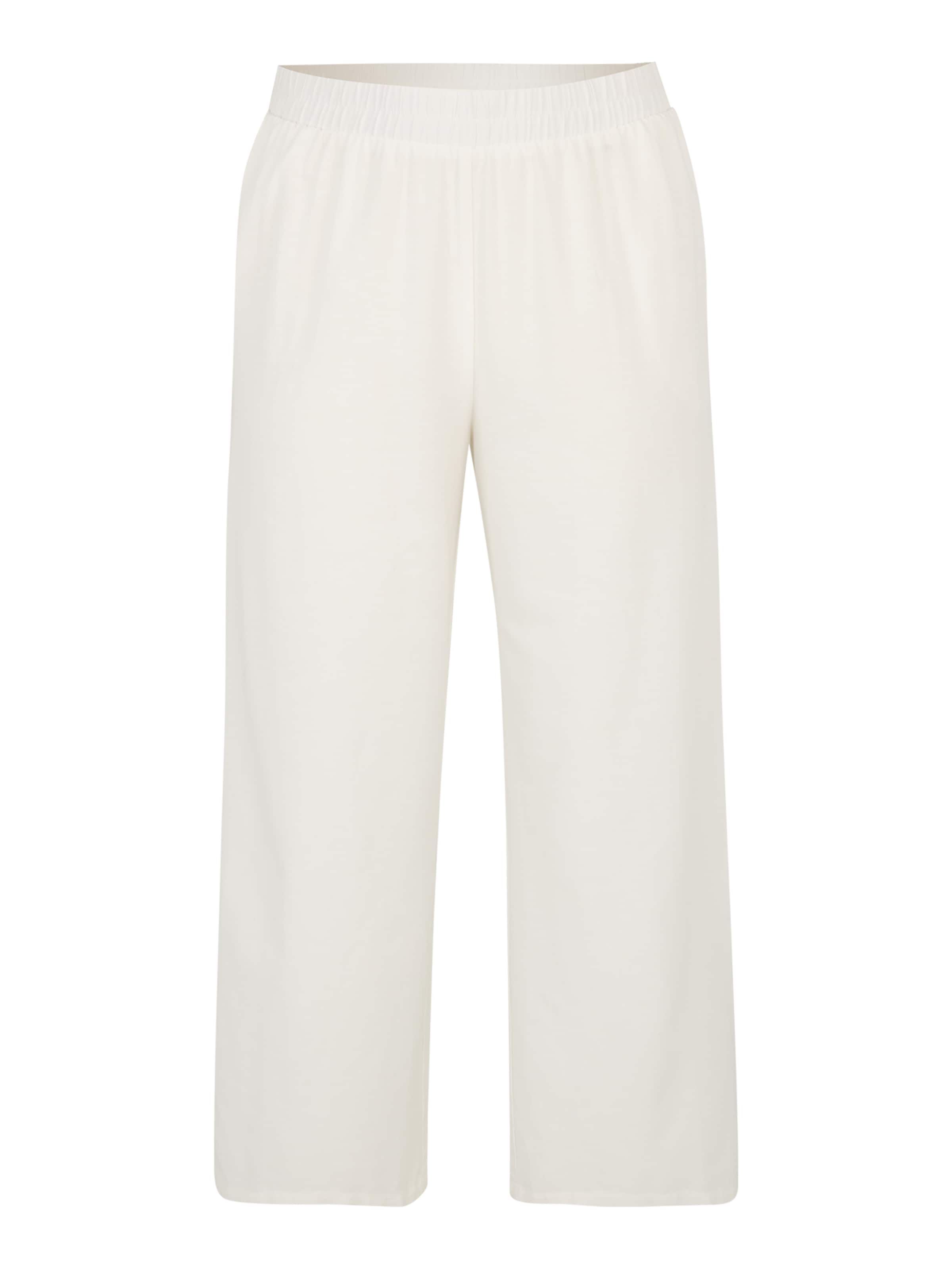 EVOKED Wide leg Pants 'VIPUPPY' in White: front