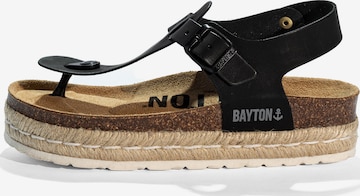 juoda Bayton Šlepetės per pirštą 'CELIANE': priekis