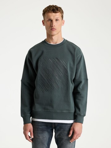 CHASIN' Sweatshirt 'Ido Fro Brush' in Green: front