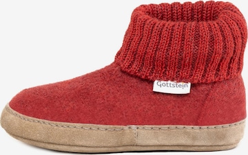 Gottstein Hausschuh 'Alpine Boot LE' in Rot: Vorderseite