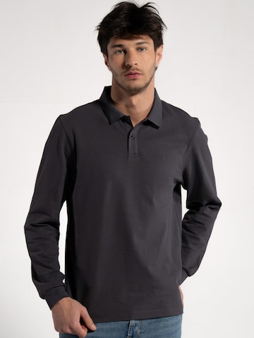 GORG Shirt 'Herren Langarm Poloshirt aus 100% Bio-Baumwolle' in Grijs