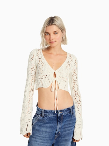 Bershka Bolero in Beige: voorkant