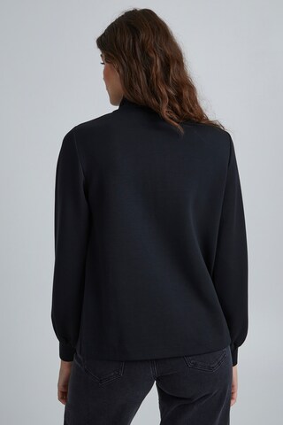 b.young Sweater 'BYPUSTI HALFZIP' in Schwarz