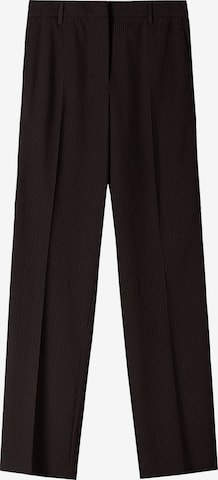 Bershkaregular Hlače na crtu - smeđa boja: prednji dio