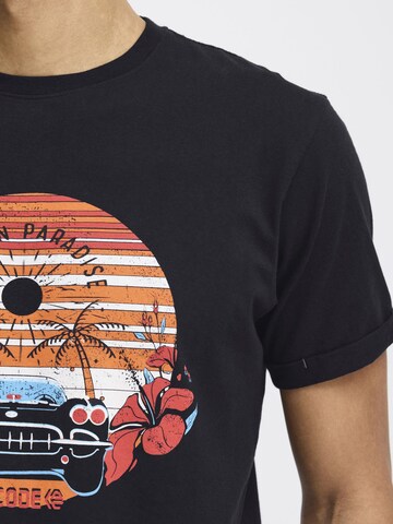 T-Shirt ' IDDaniel ' INDICODE JEANS en noir
