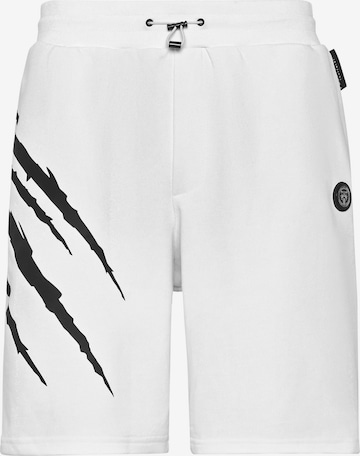 Plein Sport - Pantalón deportivo en blanco: frente