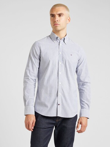 TOMMY HILFIGER Slim Fit Hemd in Blau: Vorderseite