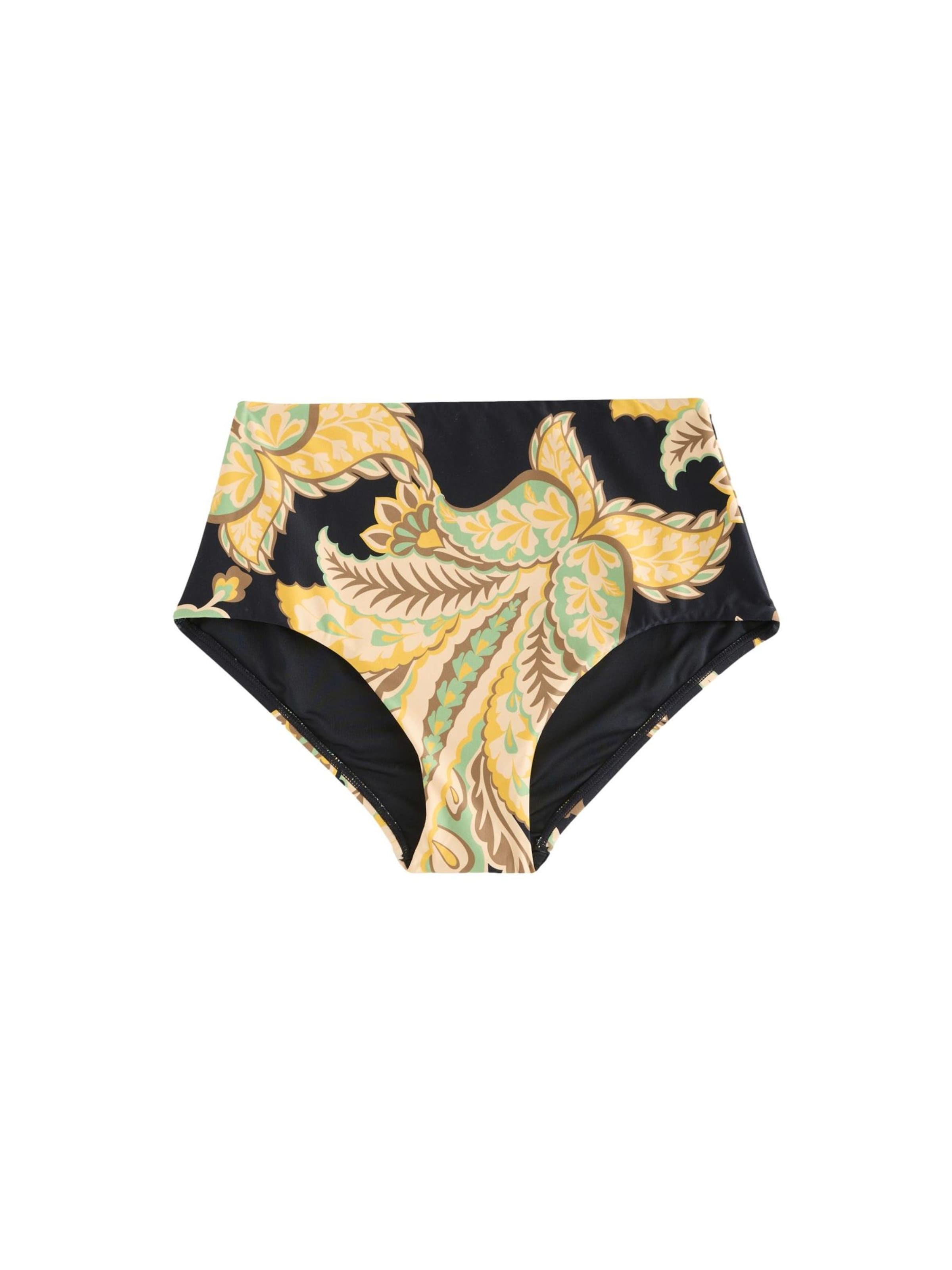 Next Bikinibroek in de kleur Brokaat / Geel / Mintgroen / Zwart, Productweergave