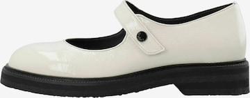 Ca'Shott Ballerinasko med rem 'Betty' i hvid: forside