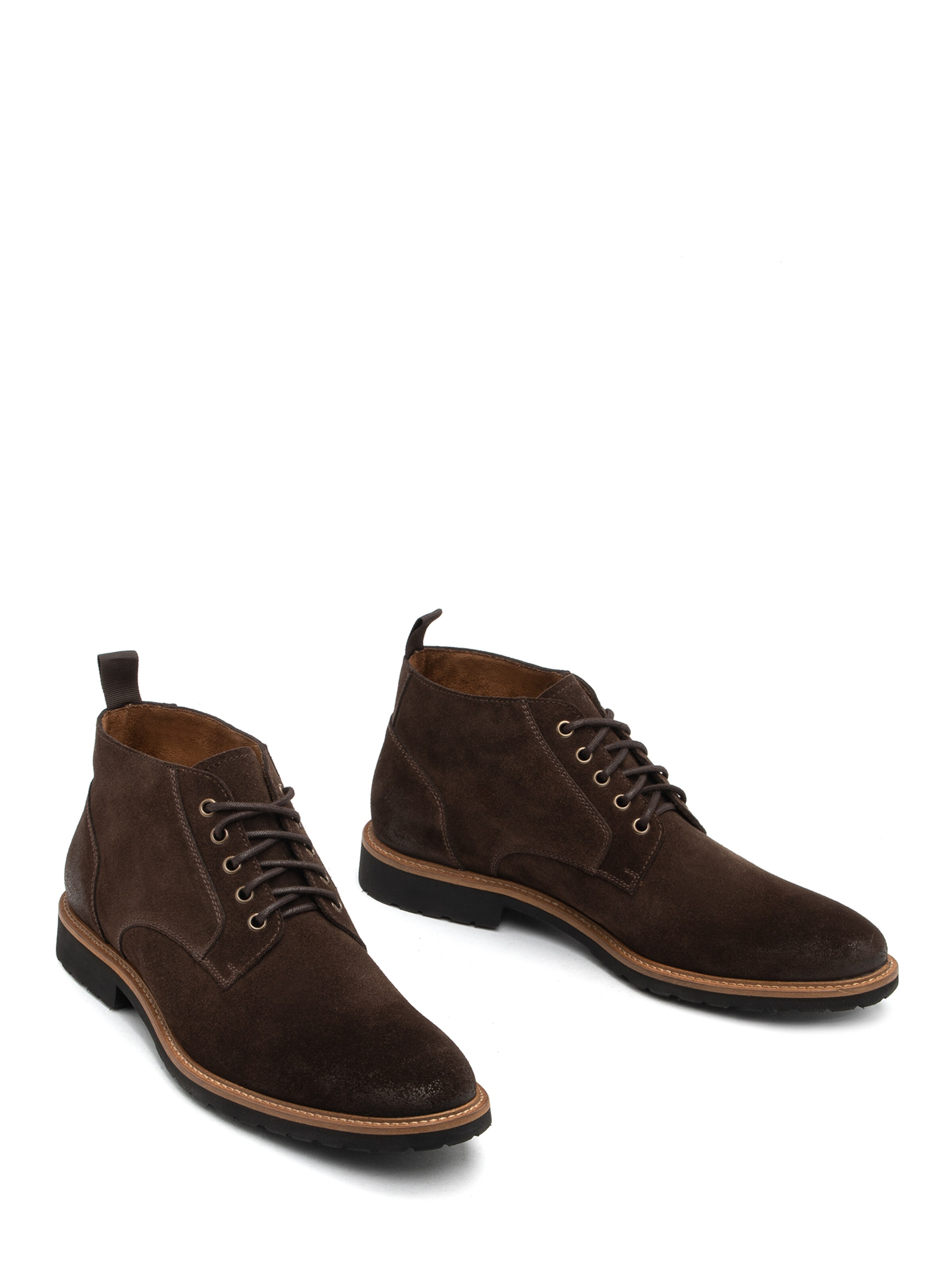 RYŁKO - Botas com atacadores em castanho