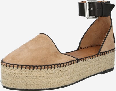 SHABBIES AMSTERDAM Strap sandal in Camel / Black, Item view