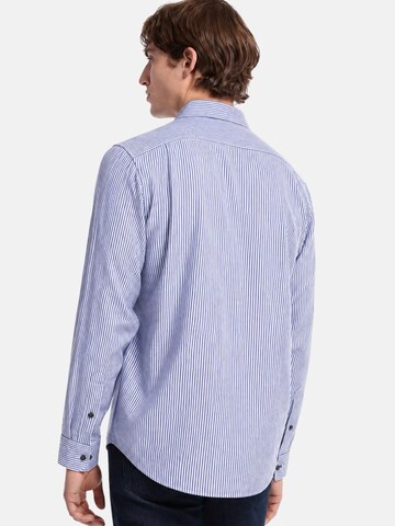 Michael Kors - Camiseta 'MICHAEL KORS POPLIN BENGAL STRIPR SLIM SHIRT CAMICIA' en azul