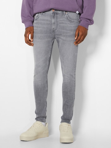 Bershka Skinny Jeans in Grey: front