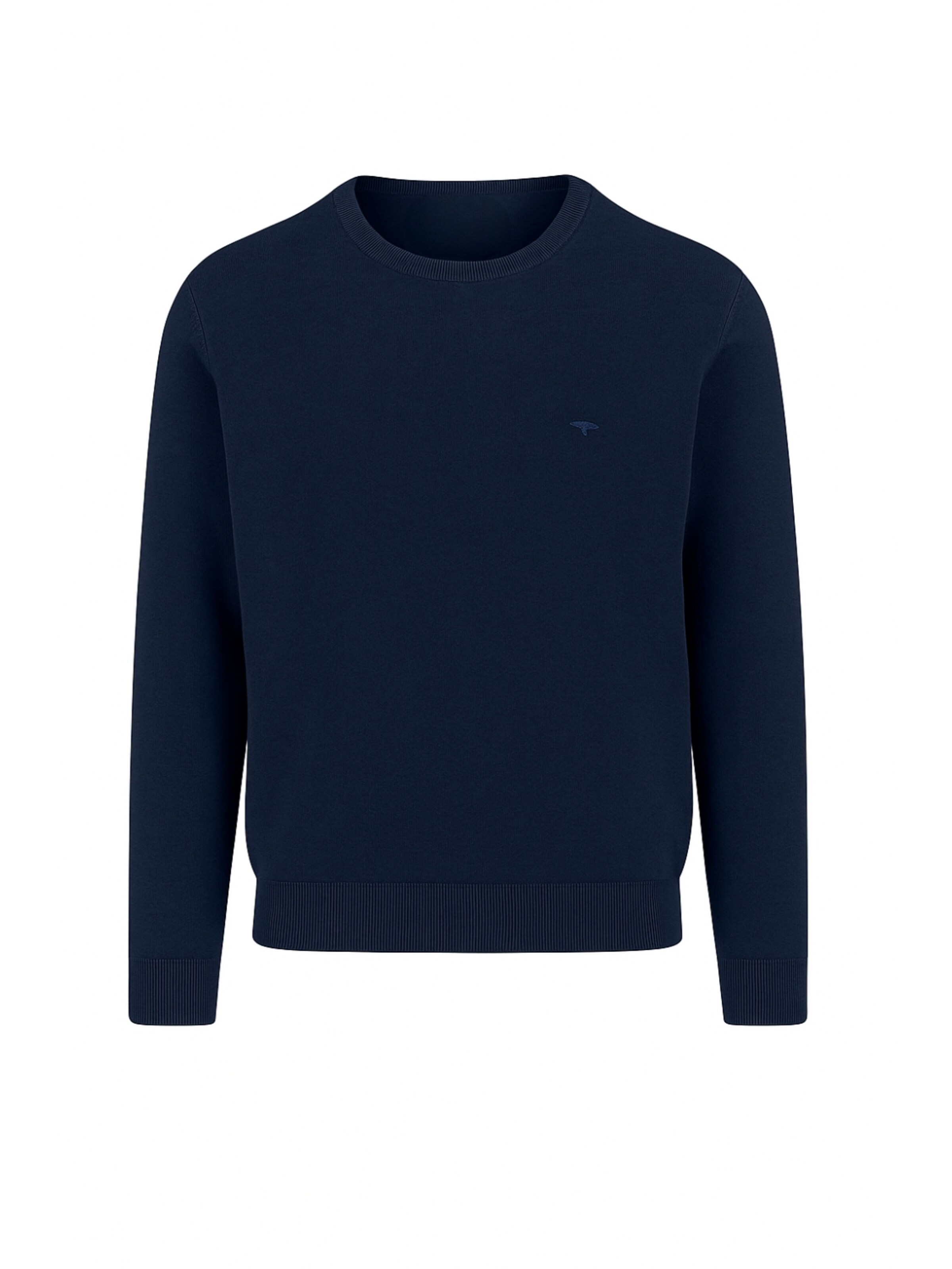 Fynch Hatton Pullover 'O-Neck, Superfine navy'‌‌‌‌‌‌‌‌‌‌ in Blau: Vorderseite
