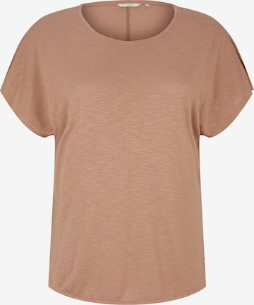 Tom Tailor Women + Shirt in Bruin: voorkant