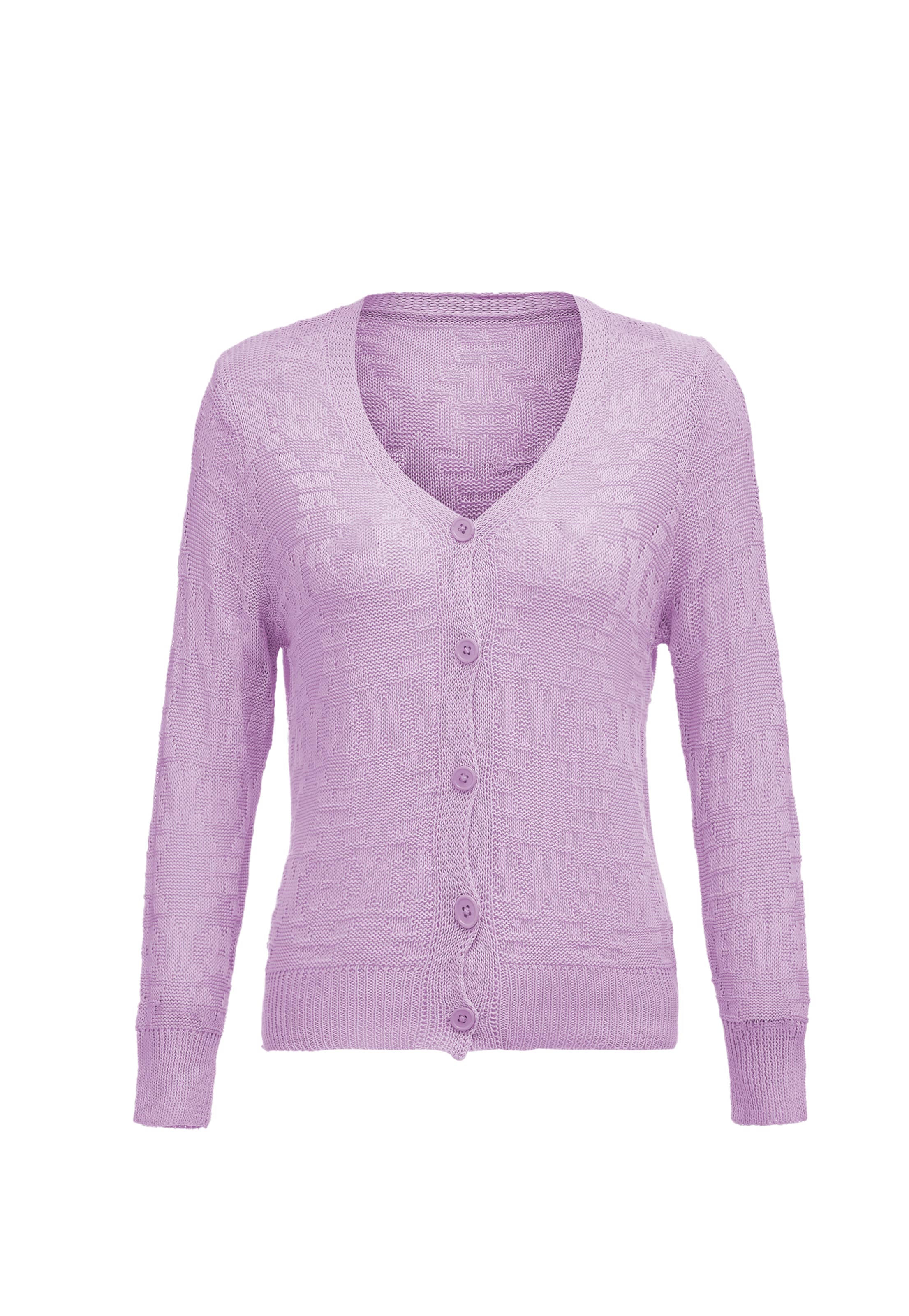 ZITHA Knit cardigan in Purple: front