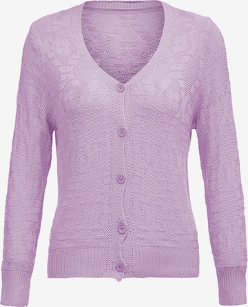 Cardigan YASANNA en violet : devant