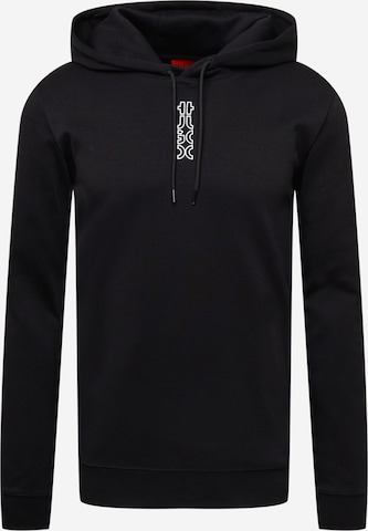 HUGOSweater majica 'Dondy' - crna boja: prednji dio