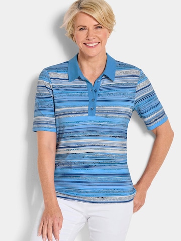 Goldner Shirt in Blau: Vorderseite