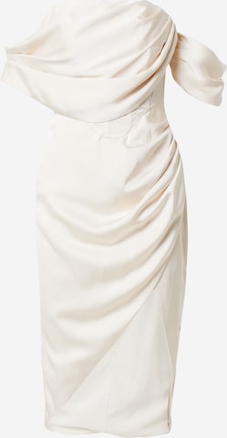 Misspap Cocktail Dress in Beige: front