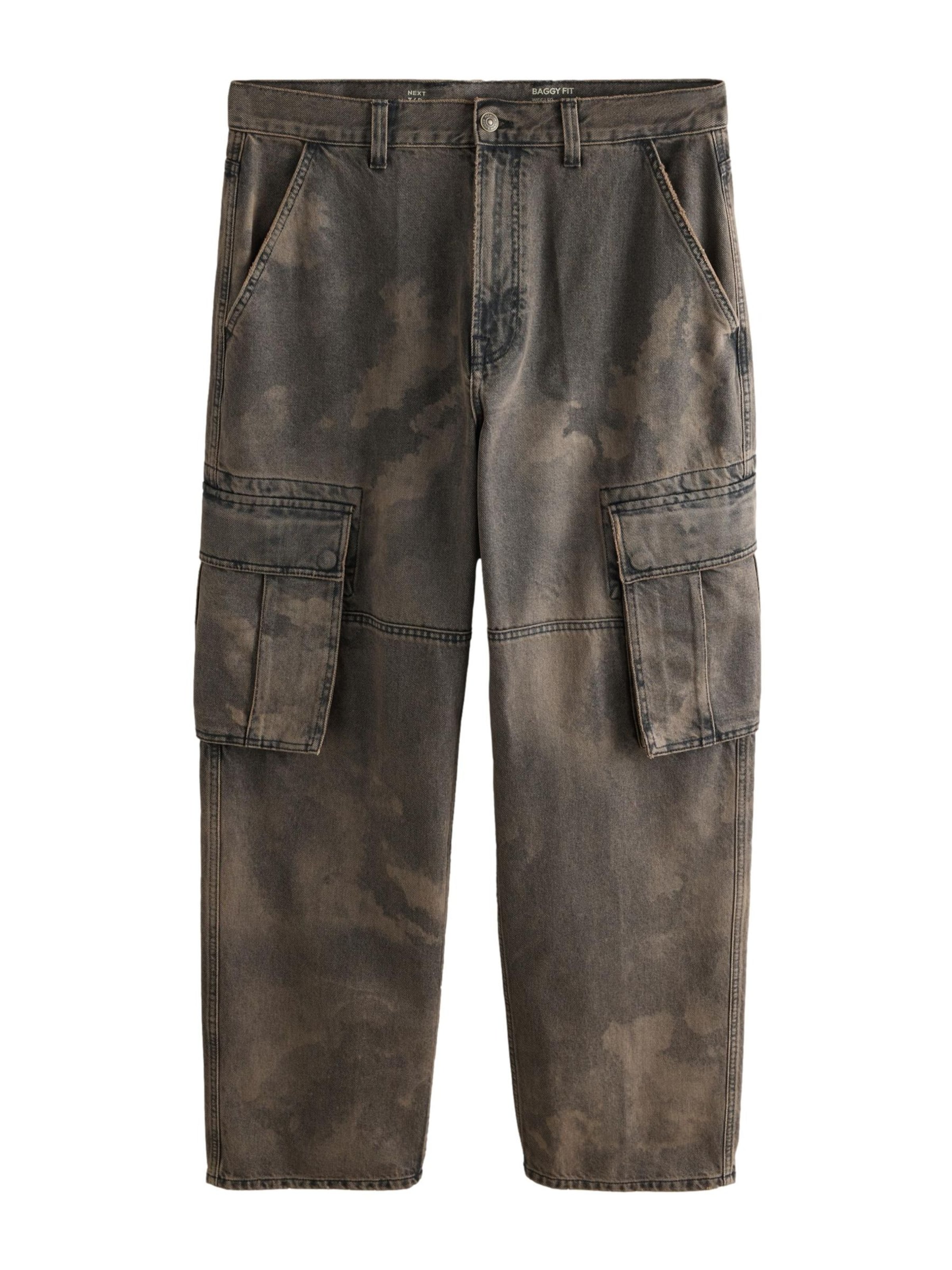 Next Baggy Jeans i brun: framsida