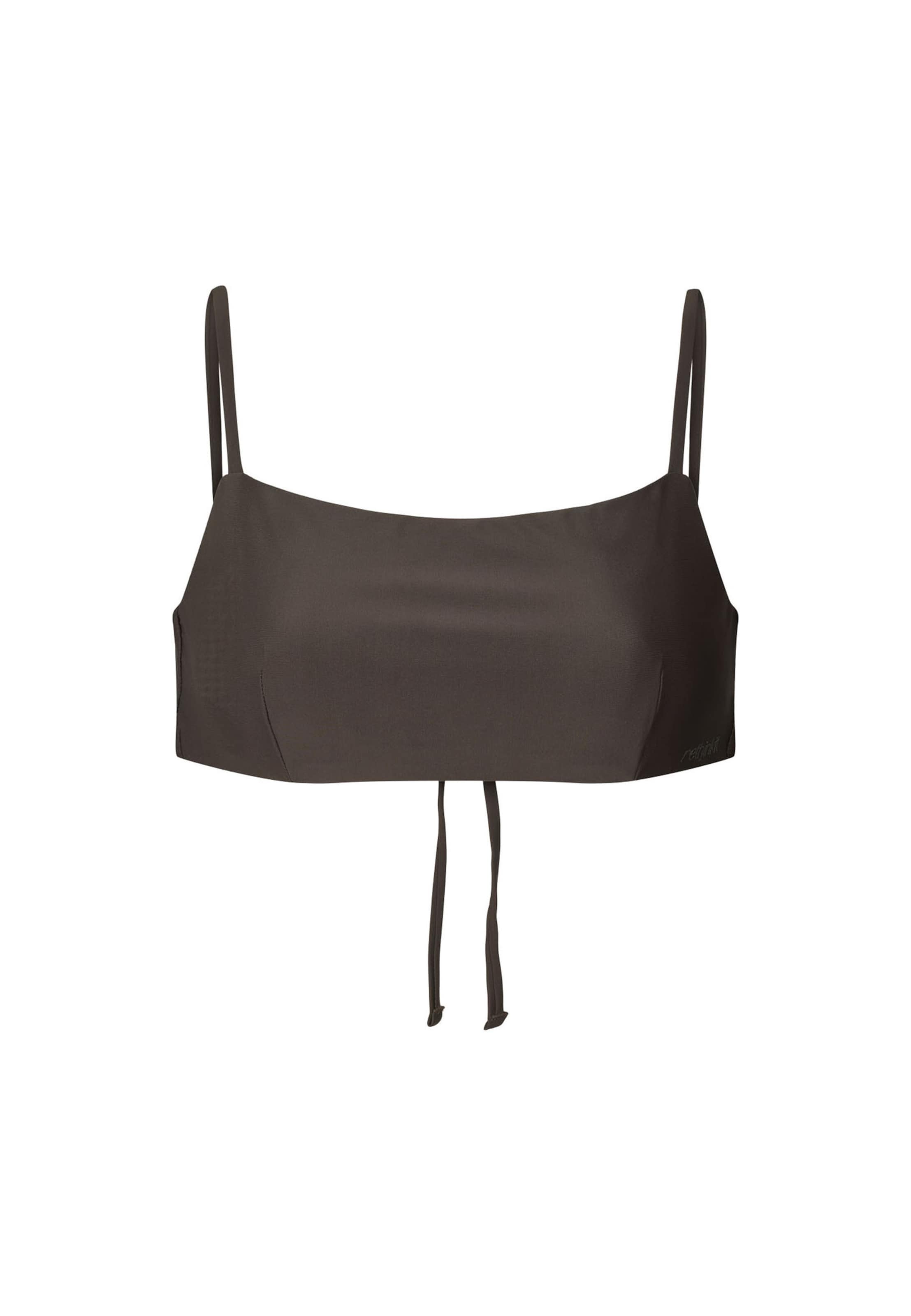 rethinkit studios Bustier Bikinitop 'Bay' in Schwarz: Vorderseite