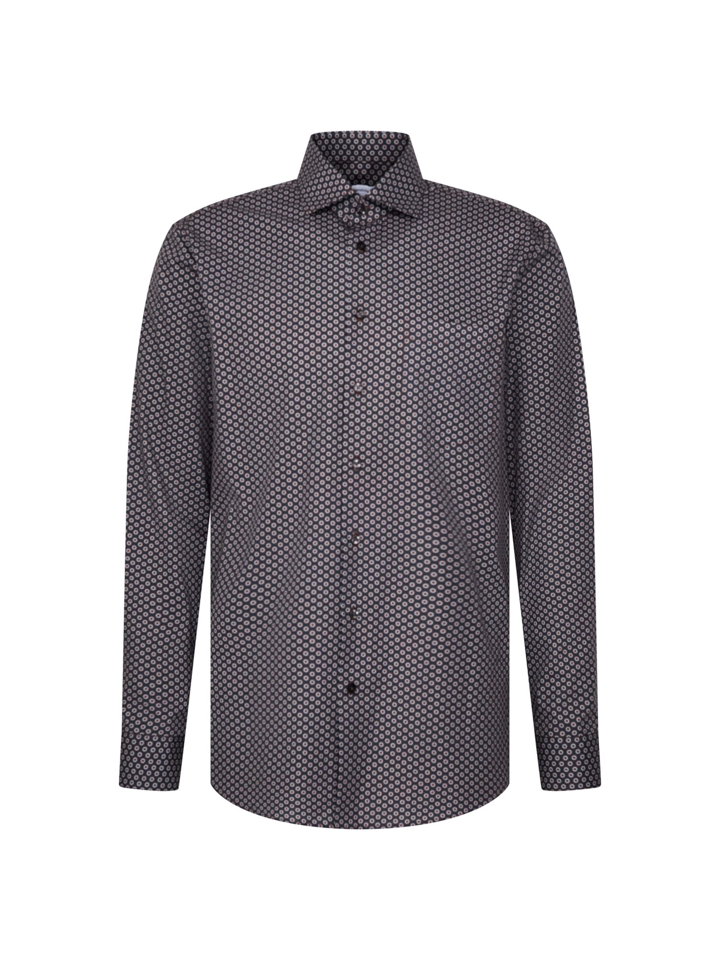 SEIDENSTICKER Regular Fit Businesshemd 'Schwarze Rose' in Braun: Vorderseite