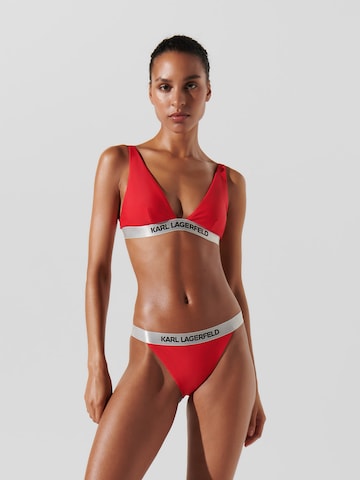 Karl Lagerfeld Triangel Bikinitop in Rood: voorkant