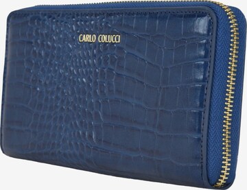 Carlo Colucci Wallet 'Chiarotti' in Blue: front