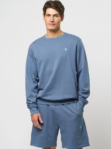 U.S. POLO ASSN. Sweatshirt 'Hugo' i blå: forside