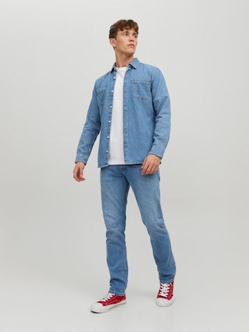 JACK & JONES Slimfit Džíny 'Tim' – modrá