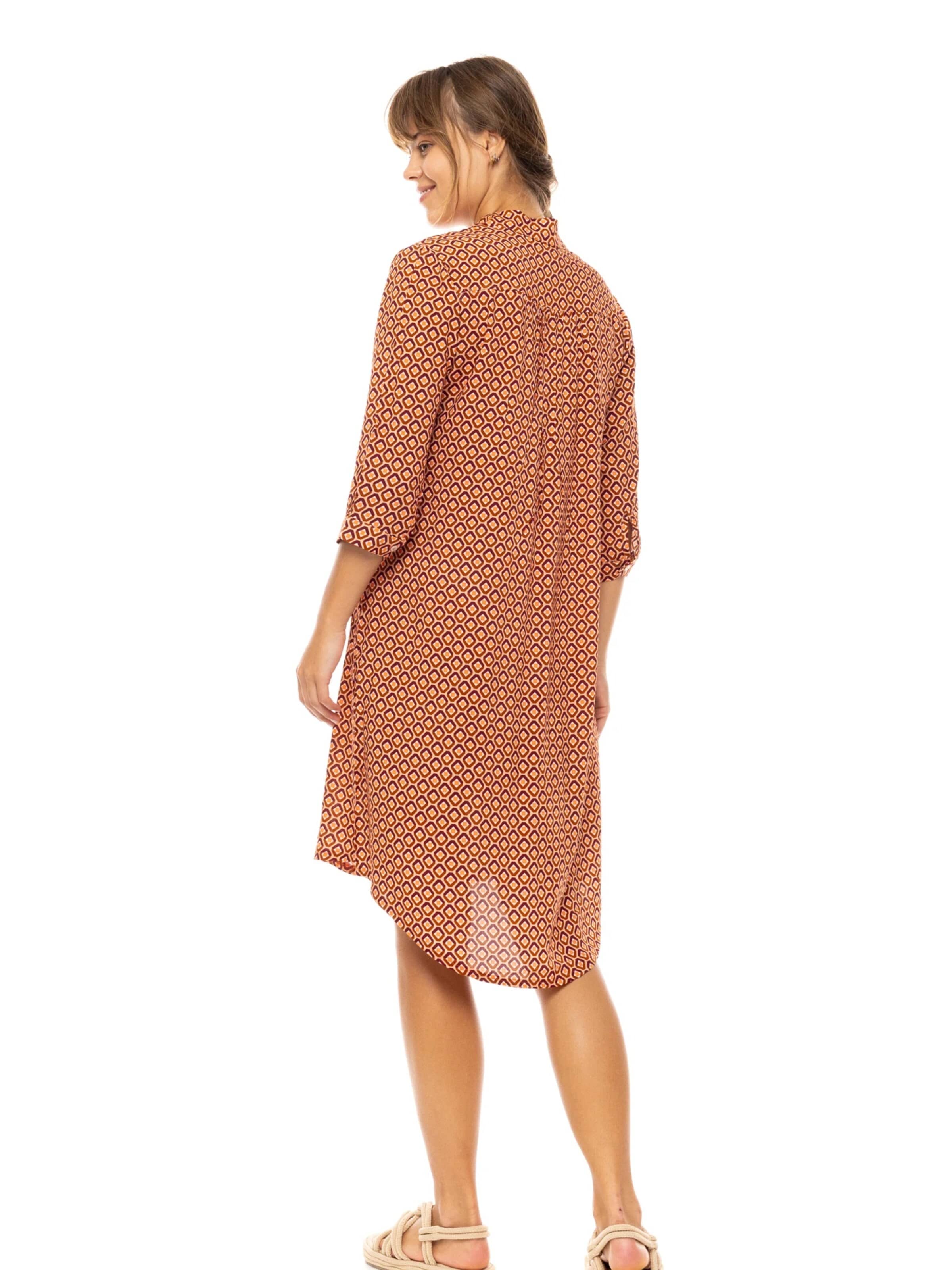 Pink Label - Vestido de verano 'BEACHWEAR PRISM GEO' en marrón