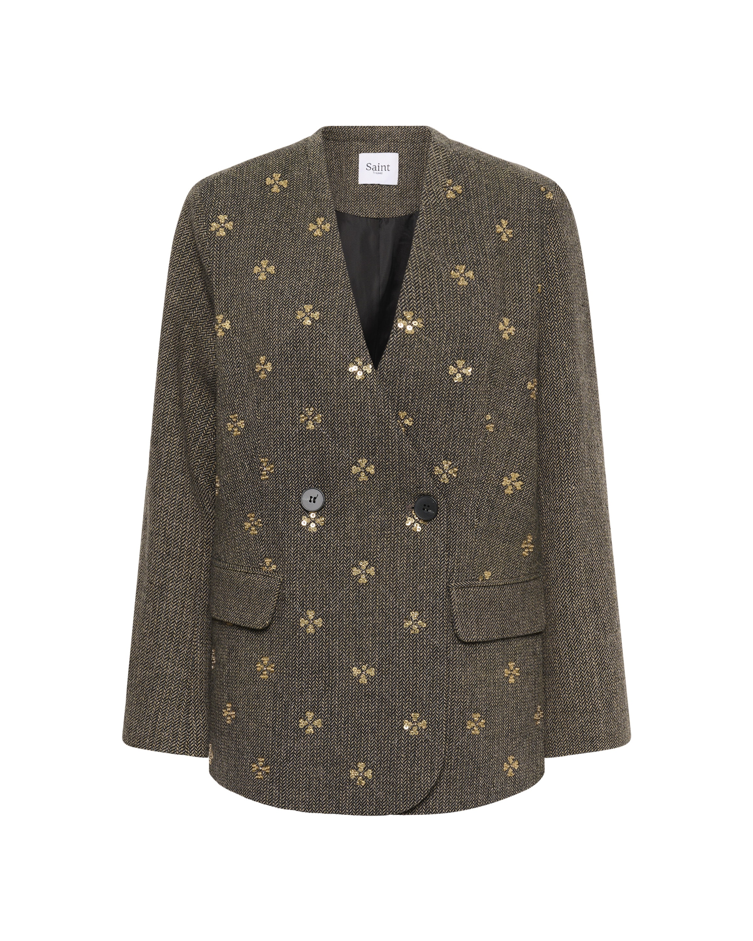 SAINT TROPEZ Blazer 'Terenciana' in 40 in Gold / Greige, Item view